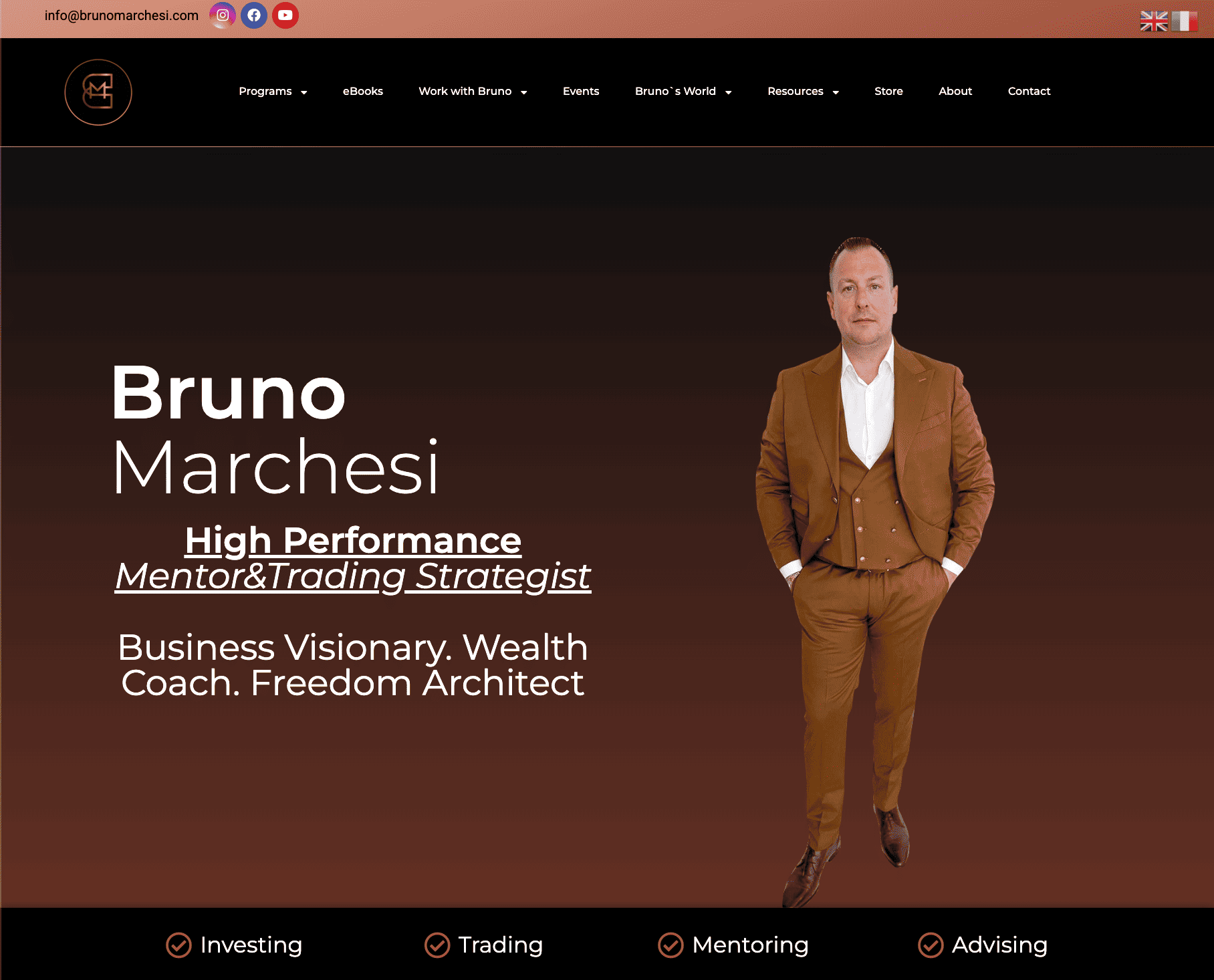 Bruno Marchesi portfolio website preview - artist portfolio
